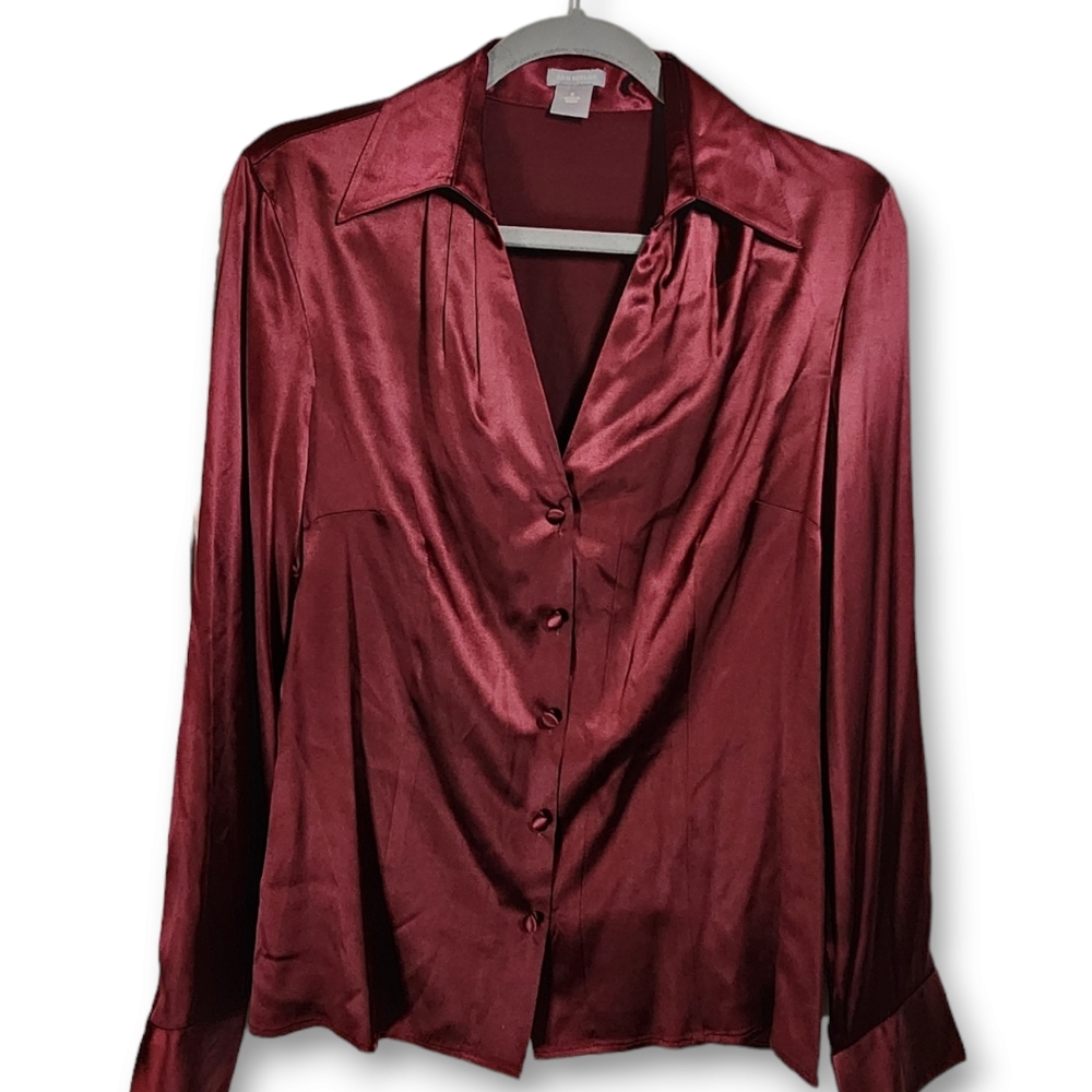 Gorgeous Satin Silk Blouse by Ann Taylor